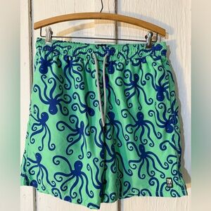 Tom & Teddy Men’s Classic Octopus Swim Trunks: Size Large